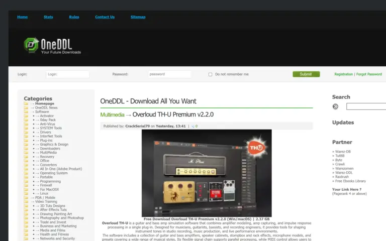 onddl.net homepage screenshot