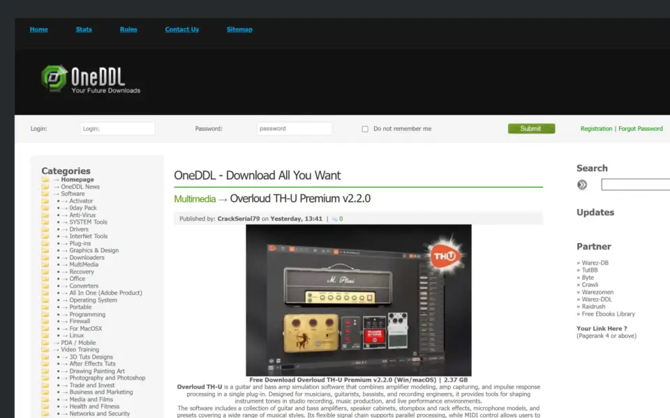 onddl.net homepage screenshot